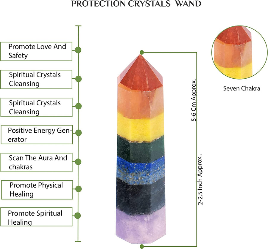 Healing Crystals and Stone Wand Tower for Yoga & Spiritual Practice