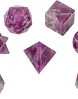 Amethyst Sacred Geometry Crystal Set 7pcs Merkaba Platonic Solids Crystal