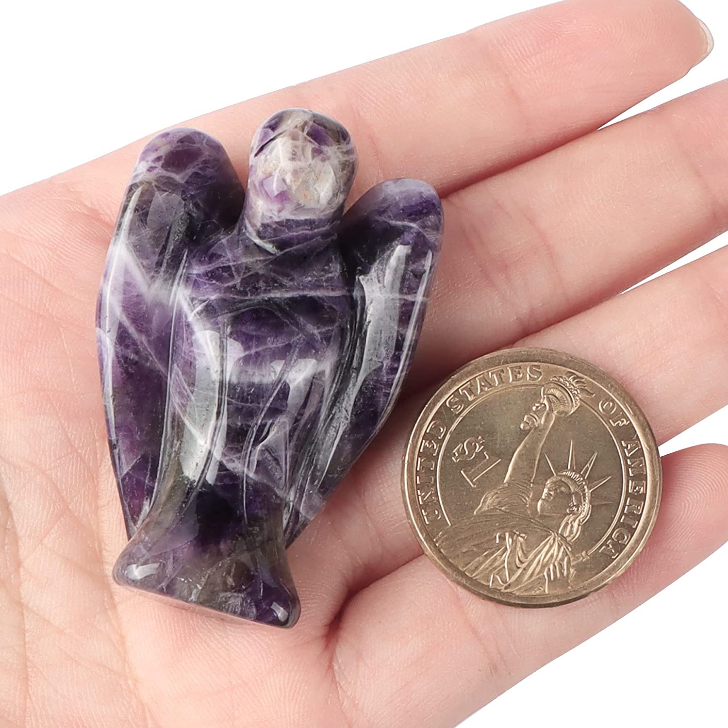 Amethyst Crystal Guardian Angel for Meditation & Healing