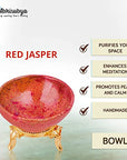 Red Jasper Crystal Bowl - Chakra Stone & Decorative Piece