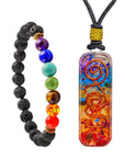 Seven Chakra Bracelet and Necklace Set Healing Gift Set for Women & Men