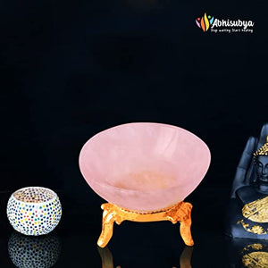 Rose Quartz Crystal Bowl - Chakra Stones - Handmade Gift
