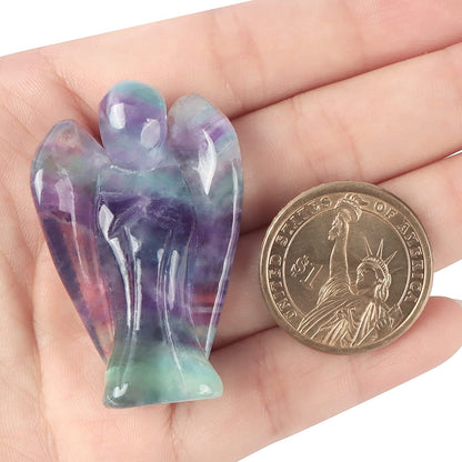 Flourite Crystal Guardian Angel for Meditation & Healing