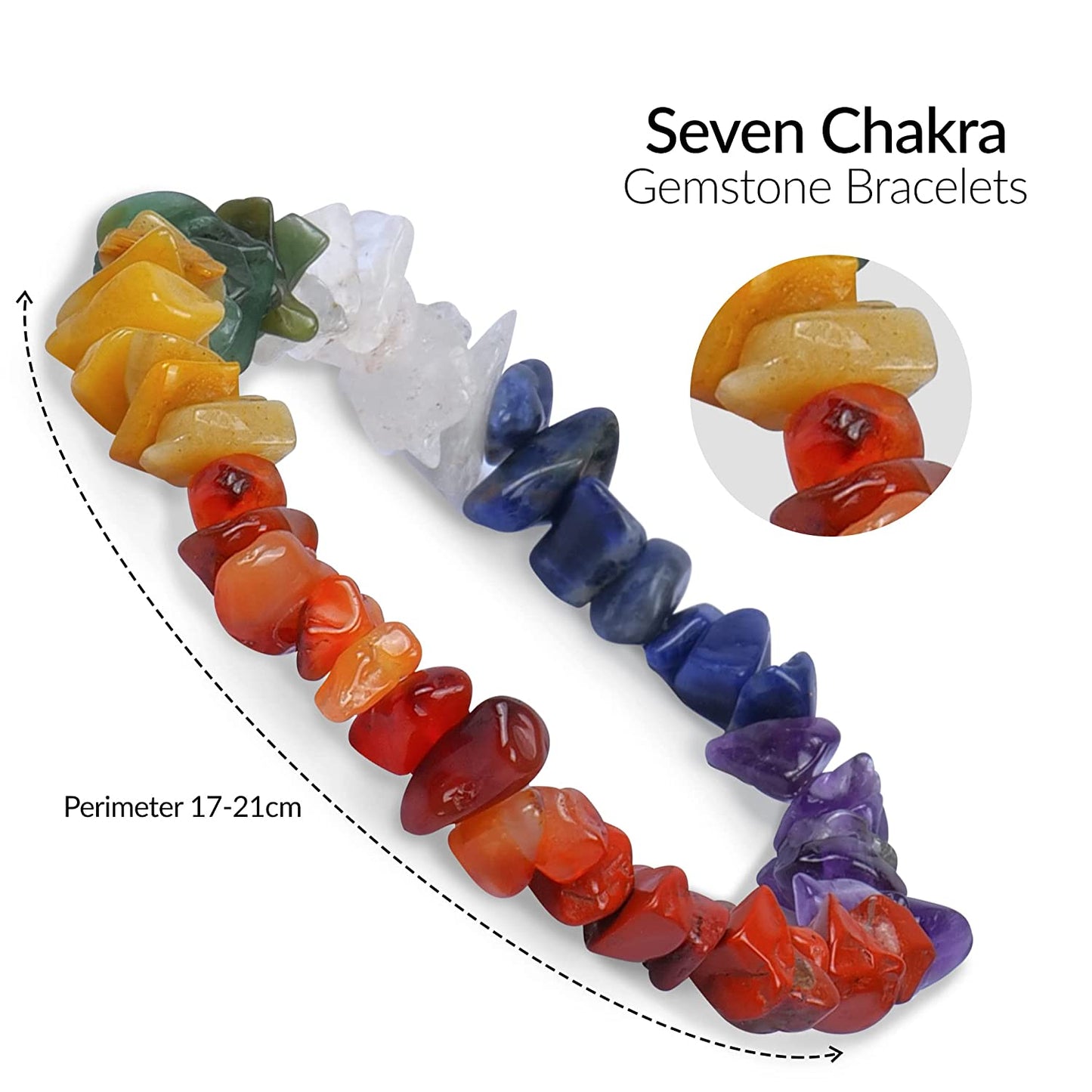 7 Chakra Reiki Bracelet Crystal Bracelets For Women & Men