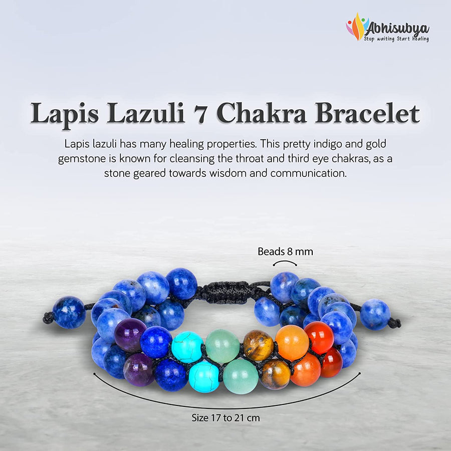 Lapis Lazuli Stretchable Crystal Bracelet for Healing