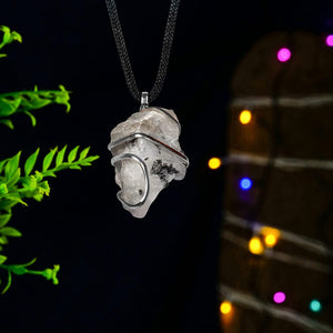 Raimbow Moonstone Handmade Raw Necklace jewelry  Gifts