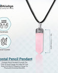 Clear Quartz Healing Crystal Necklace for Women Men