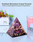 Amethyst Crystal Orgone Pyramid for Healing & Positivity