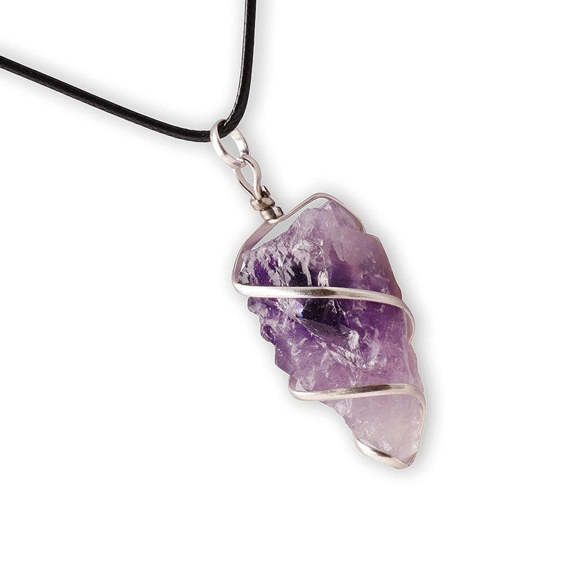 Amethyst Raw Rough Crystal Pendant Necklaces for Gifting