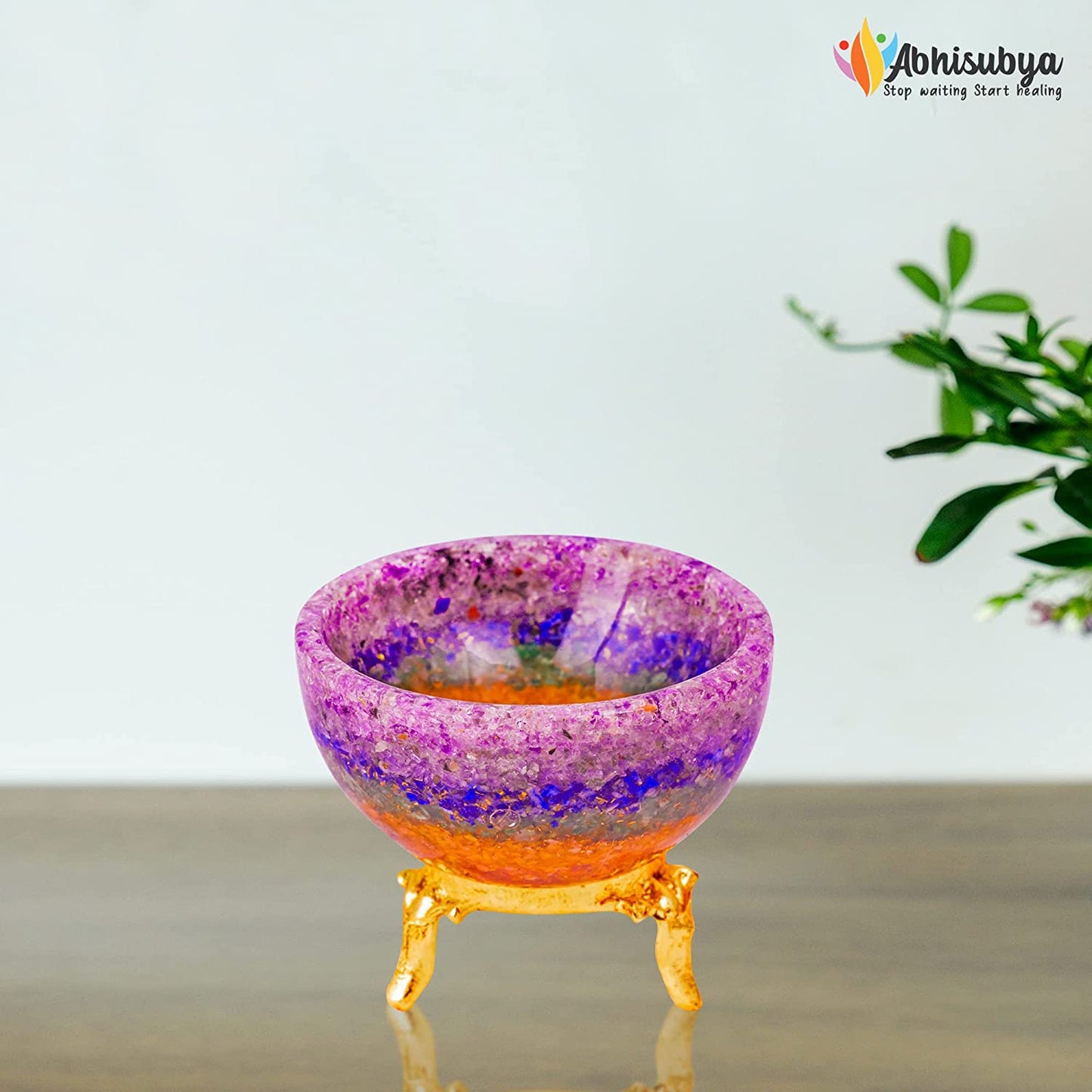 Seven Chakras Handmade Decorative Crystal Bowls for Healing & Decor