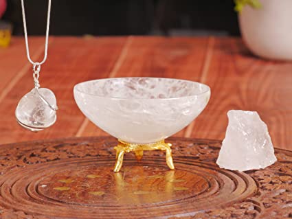 Harmony and Balance: Clear Quartz Chakra Stone Decorative Bowl