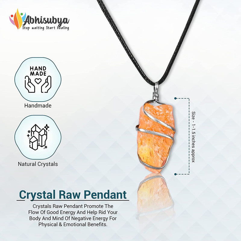 Yellow Aventurine Stones and Crystals Rough Pendant for Women