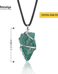 Green Jade Tree of life crystal necklace Raw Rough Pendant for women - Orgonitecrystals