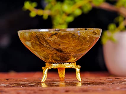 Natural Beauty: Moss Agate Crystal Bowl with Chakra Stones