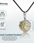 Rose Quartz Crystal Necklace Tumble Pendant for Women