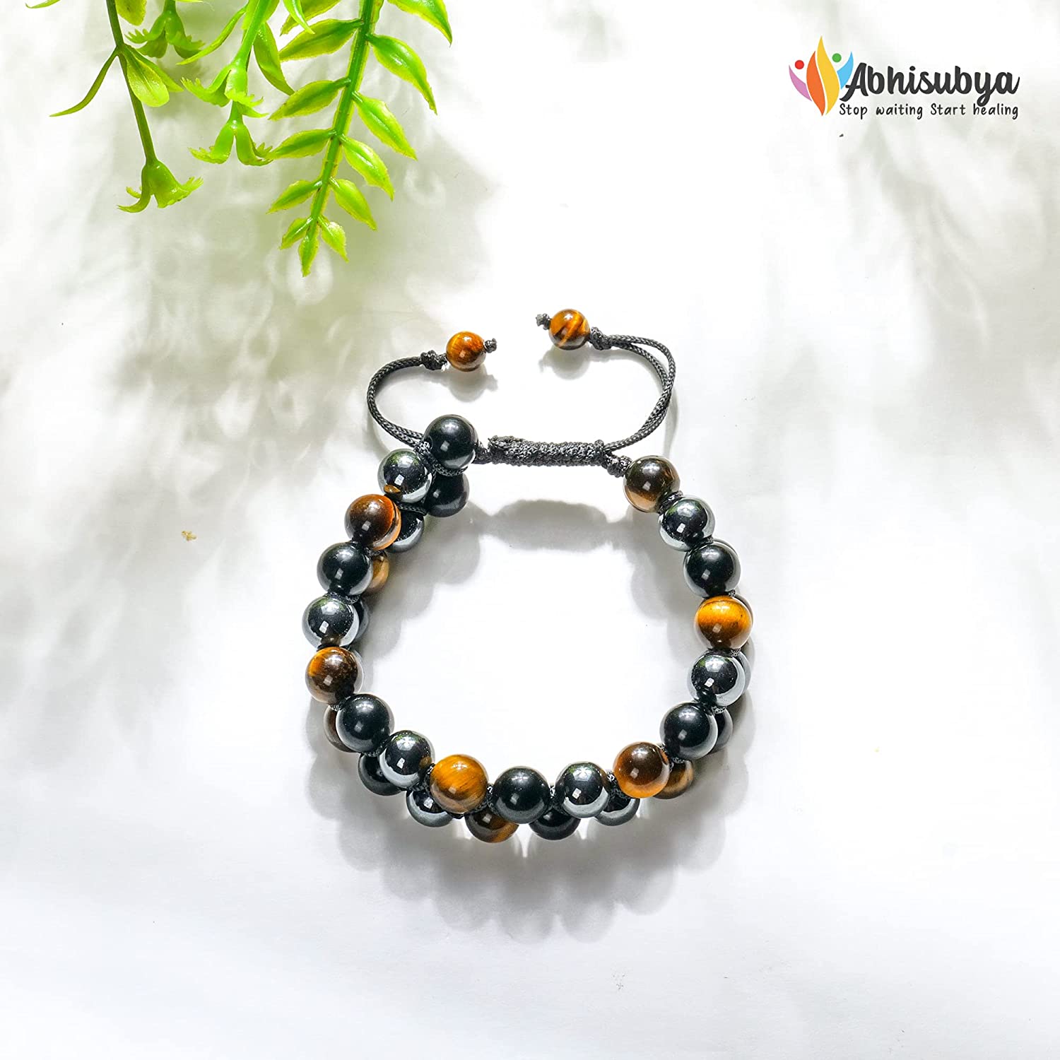 Triple Protection Bracelet - Obsidian, Hematite, Tigers Eye 8mm