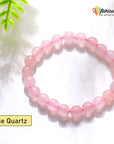 Rose Quartz Healing Crystal Unisex Bracelet for Love