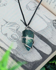 Moss Agate Pendant - Moss Agate Jewellery - Moss Agate Pendant Necklace - Size 1-1.5 Inches