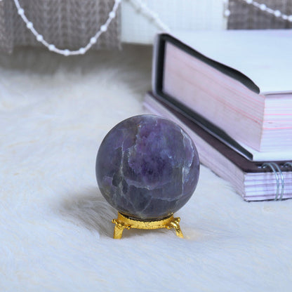 Amethyst Sphere Feng Shui Crystal Ball With Stand & Scrying Ball