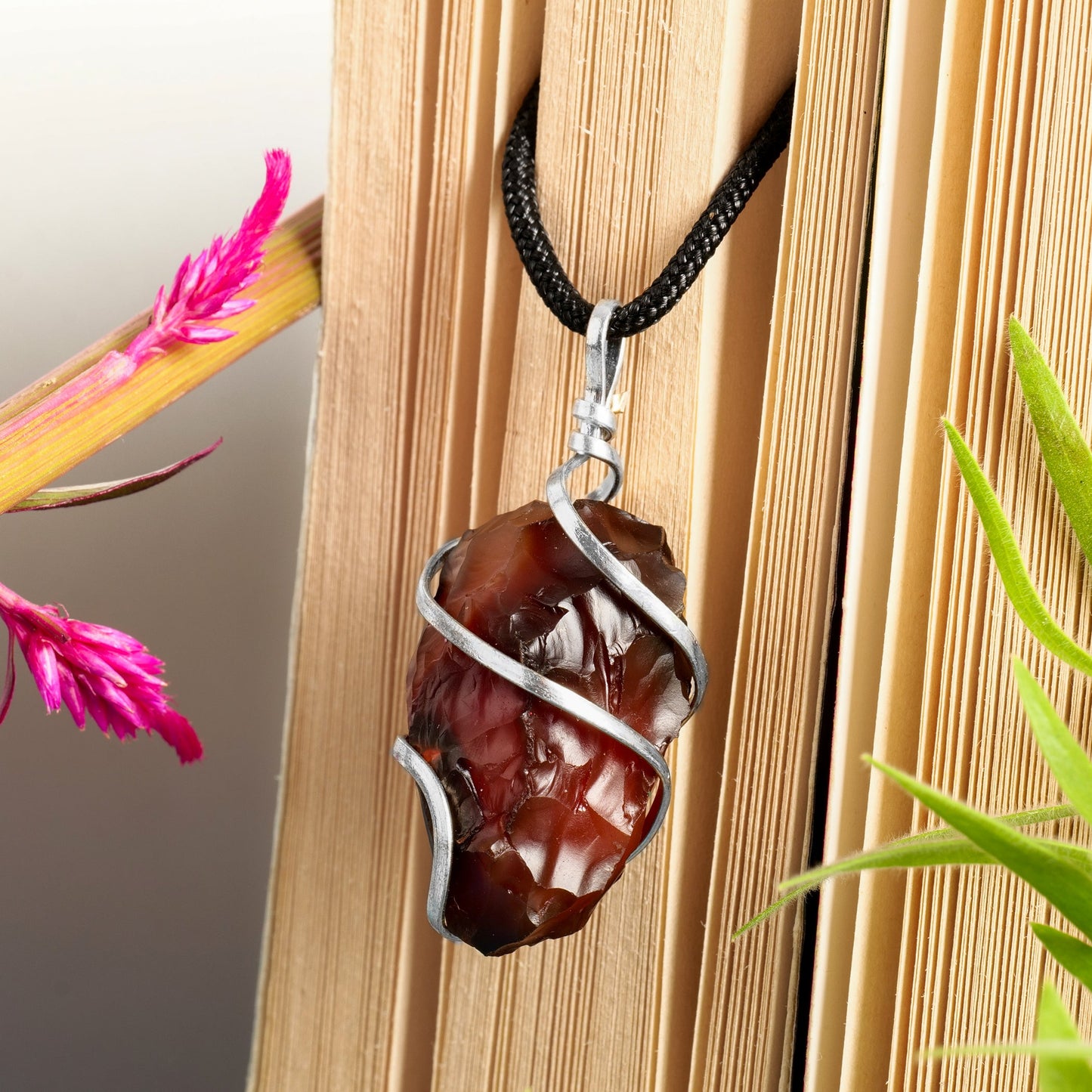 Red Carnelian Crystal Pendant - Crystal Pendant - Carnelian Necklace Pendant - Size 1-1.5 Inches