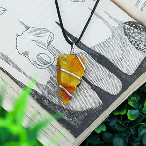 Yellow Aventurine Stone - Healing Pendant - Raw Crystal Pendant - Size 1-1.5 Inches