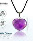 Amethyst Crystal Necklace Crystals Tree of Life Tumble Heart Pendant Necklaces