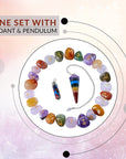 Mix Chakra Crystal Rune Stone - Futhark Rune Set - Stone With Engraving