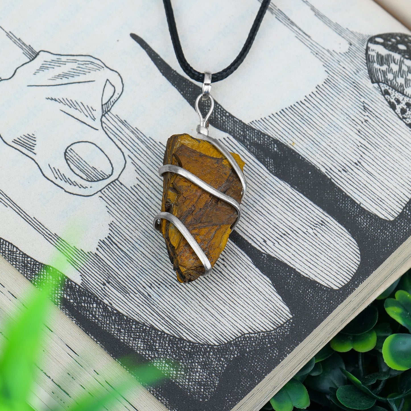 Tiger Eye Stone Pendant - Tiger Eye Stone - Healing Stones - Size 1-1.5 Inches