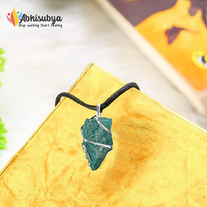 Green Jade Tree of life crystal necklace Raw Rough Pendant for women - Orgonitecrystals