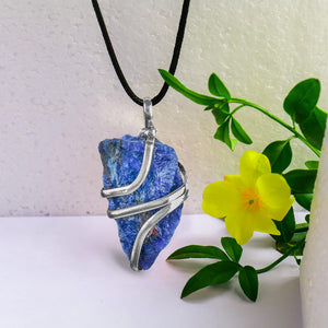 Lapis Lazuli Crystal Jewelry Chakra Stone Raw Rough Pendant Necklace Gifts