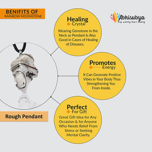 Raimbow Moonstone Handmade Raw Necklace jewelry  Gifts