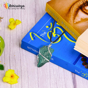 Green Jade Tree of life crystal necklace Raw Rough Pendant for women - Orgonitecrystals