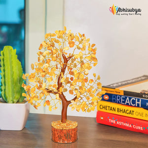 Yellow Aventurine Crystal Tree of Life for Healing & Home Office Decoration