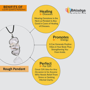 Clear Quartz Healing Crystal Necklace for Women