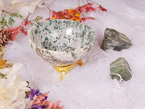 Natural Harmony: Tree Agate Crystal Bowl Set