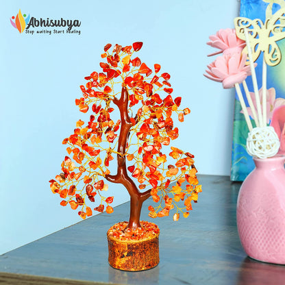 Carnelian Healing Crystal Tree for Positivity Meditation Home Decor