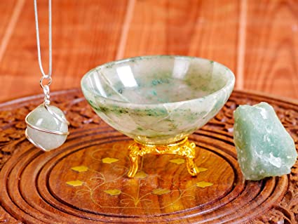 Serenity and Abundance: Green Jade Crystal Bowl