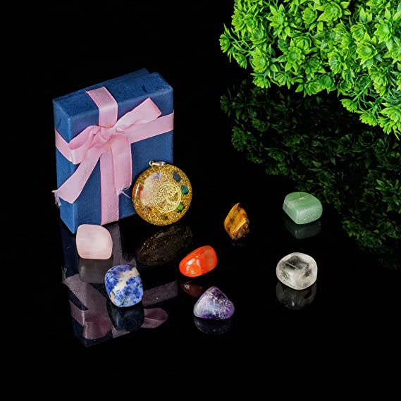 7 Chakra Tree Crystals and Healing Stones Kit for Decor and Good Luck