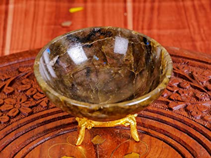 Natural Beauty: Moss Agate Crystal Bowl with Chakra Stones