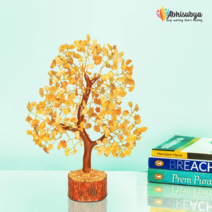 Yellow Aventurine Crystal Tree of Life for Healing & Home Office Decoration
