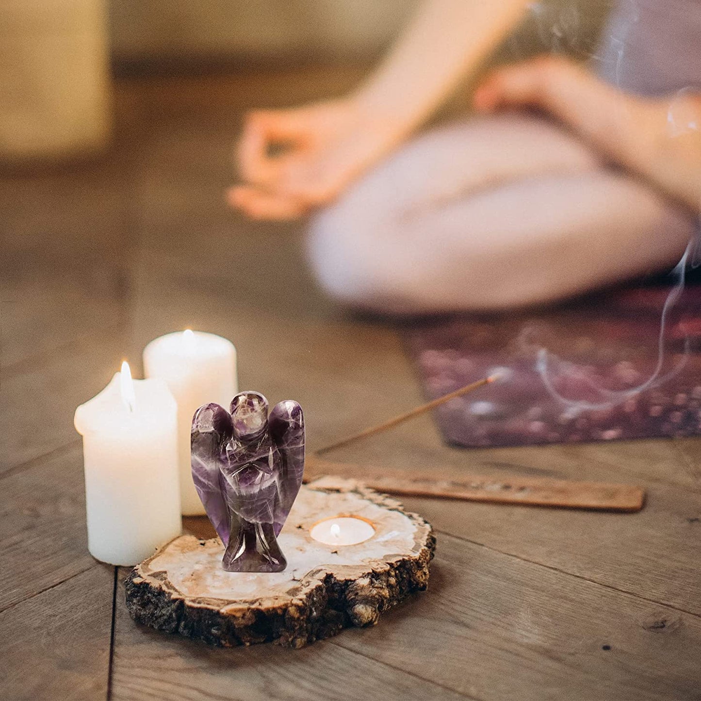 Amethyst Crystal Guardian Angel for Meditation & Healing