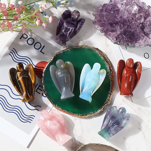 Flourite Crystal Guardian Angel for Meditation & Healing