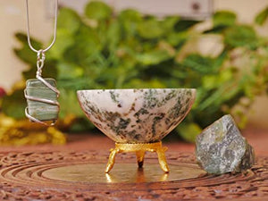 Natural Harmony: Tree Agate Crystal Bowl Set