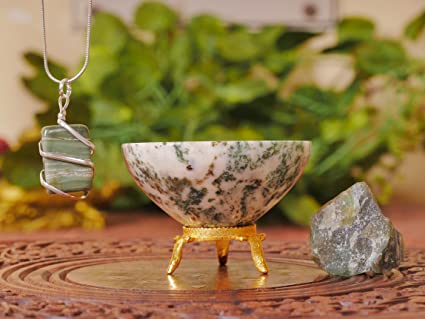Natural Harmony: Tree Agate Crystal Bowl Set