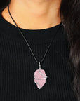 Rose Quartz Crystal Necklace Pink Tumble Raw Rough Pendant