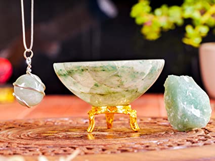 Serenity and Abundance: Green Jade Crystal Bowl