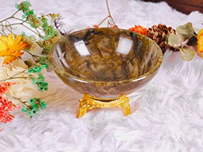 Natural Beauty: Moss Agate Crystal Bowl with Chakra Stones