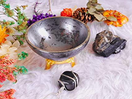 Grounding Energy: Hematite Crystal Decorative Bowl