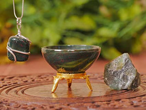 Grounding Energy: Bloodstone Crystal Decorative Bowl