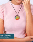 Seven Chakra Crystal Orgonite Pendant Necklaces